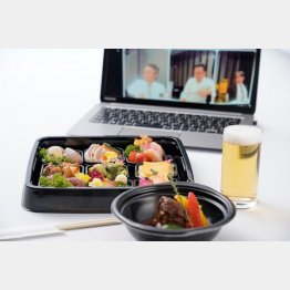 配達される料理（銀座クルーズ提供）