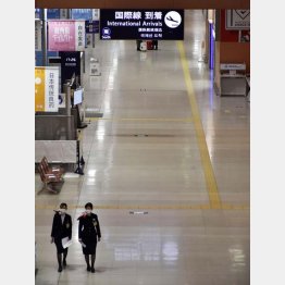 ガラガラの関西空港国際線（Ｃ）共同通信社