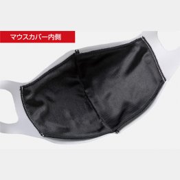 マウスカバー内側のブレスサーモ素材（提供写真）