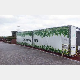 PayPayドームのスモーキング・エリア（Ｃ）日刊ゲンダイ