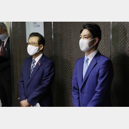 北海道は11月に方針転換（鈴木知事と札幌市の秋元市長）／（Ｃ）共同通信社