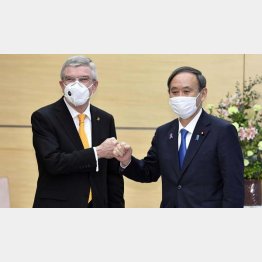 早くあきらめた方がいい（菅首相とIOCのバッハ会長）／（Ｃ）共同通信社