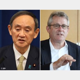 支援よりも中小企業の淘汰を図る菅首相（首相のブレーンであるデービッド・アトキンソン氏＝右）／（Ｃ）日刊ゲンダイ
