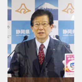 市中感染か（静岡県の川勝平太知事）／（Ｃ）共同通信社