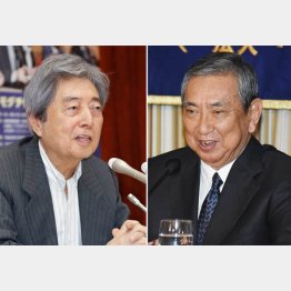 細川護熙元首相（左）と河野洋平元自民党総裁（Ｃ）日刊ゲンダイ
