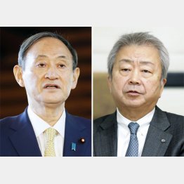 菅首相とNTTの澤田社長（Ｃ）共同通信社