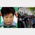 都は「市中感染は確認されていない」の一点張り（23日、東京・中目黒の桜を見に繰り出した人々。小池百合子都知事＝左）／（Ｃ）日刊ゲンダイ