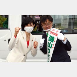 磯山亮候補の応援に丸川珠代五輪担当相もかけつけたが…（Ｃ）日刊ゲンダイ