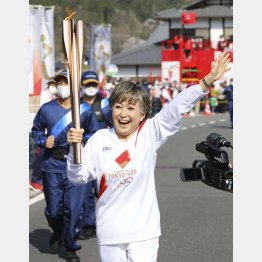 東京五輪聖火リレーで東海地方のランナーをつとめた（3日）／（代表撮影）