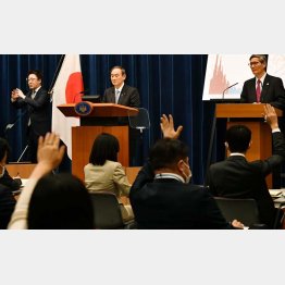 首相会見の“官邸仕切り”も続く（Ｃ）JMPA