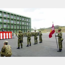 陸自配備で「空白解消」を強調（奄美駐屯地）／（Ｃ）共同通信社