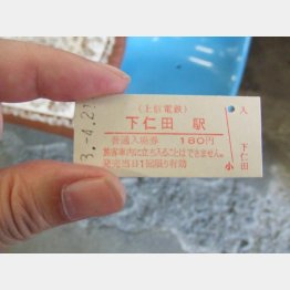 硬券乗車券（提供写真）