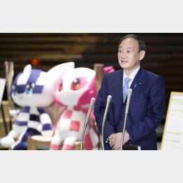 五輪どころじゃないのに、笑ってる場合じゃない（菅首相）／（Ｃ）共同通信社