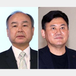 東京五輪開催に否定的な見解を示した孫正義氏（左）と三木谷浩史氏（Ｃ）日刊ゲンダイ