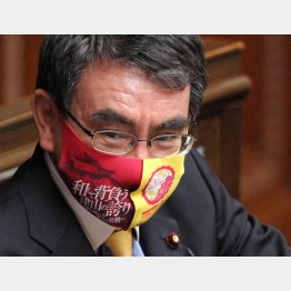 ナルシスト全開（河野太郎ワクチン担当相）／（Ｃ）日刊ゲンダイ