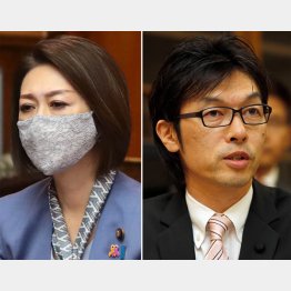 遅刻副大臣かパンケーキか…（三原じゅん子厚労副大臣と実業家の松田公太氏）／（Ｃ）日刊ゲンダイ