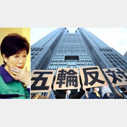 この言葉が都民の願い（右）、戦線離脱の小池百合子都知事（Ｃ）日刊ゲンダイ