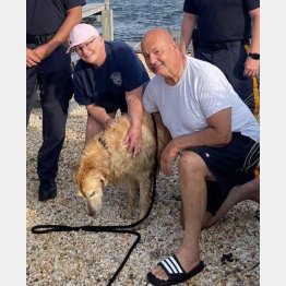 無事保護されてジムさんと再会できたチャンク（フェイスブックから）