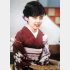 20歳の頃、振り袖姿で対局中（提供写真）