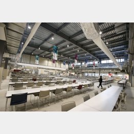 だだっ広いスペース（東京五輪・選手村のメインダイニング）／（Ｃ）日刊ゲンダイ