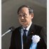 6日、平和記念式典であいさつをする菅首相（Ｃ）共同通信社