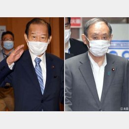 ツートップ会談、二階幹事長はなぜかゴキゲン（菅首相＝右）／（Ｃ）日刊ゲンダイ