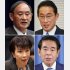 「菅vs岸田」の一騎打ちにはしたくない（左上から時計回りに、菅首相、岸田元外相、下村政調会長、高市元総務相）／（Ｃ）日刊ゲンダイ