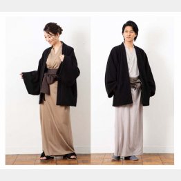 「Nanafu」の浴衣ルームウェアと羽織ガウン（提供写真）