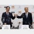 H2Oの荒木社長と関西スーパーの福谷社長（Ｃ）共同通信社