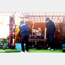 「ボールじゃなく、マットを叩け」と背後から天の声（本人提供）