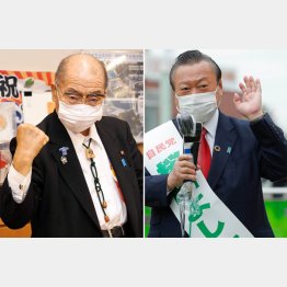 五輪相時代に珍答弁繰り返し、辞任した桜田義孝候補（右）、ポンコツを自認していた北村誠吾元地方創生相（Ｃ）日刊ゲンダイ