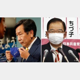 ここが、正念場（左から、立憲民主の枝野幸男代表と日本共産党の志位和夫委員長）／（Ｃ）日刊ゲンダイ
