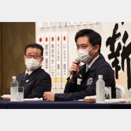 大躍進も“おミソ”つき（日本維新の会の松井一郎代表と吉村洋文副代表＝右）／（Ｃ）日刊ゲンダイ