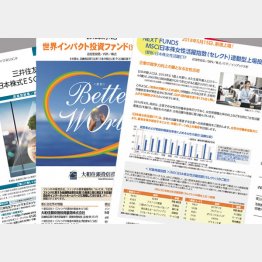 ESG関連の投資信託の内容を記載したパンフレット（Ｃ）共同通信社