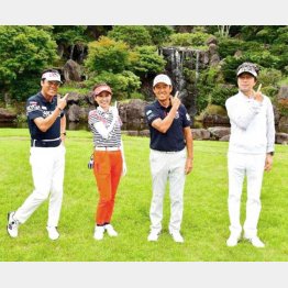 久しぶりに顔を揃えた「中村雅俊・芹澤信雄のゴルフ熱中塾」のメンバー（ゴルフネットワーク「TEAM SERIZAWA」収録で）／（提供写真）