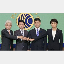 覚悟が見えない（左から立憲民主党代表選の逢坂、小川、泉、西村4候補）／（Ｃ）共同通信社