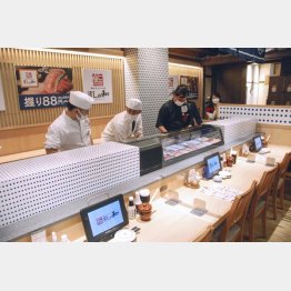 一貫88円から（「すしの和」）／（Ｃ）共同通信社