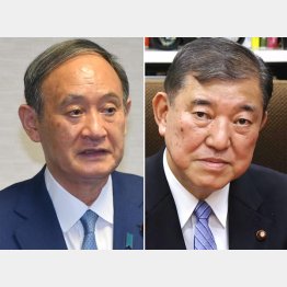 岸田政権では“冷や飯食い”（菅元首相と石破元幹事長＝右）／（Ｃ）日刊ゲンダイ