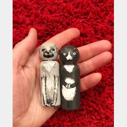 木製人形（フェイスブックの「ボーダー郡火災ロスト＆ファウンド・ペッツ」から）