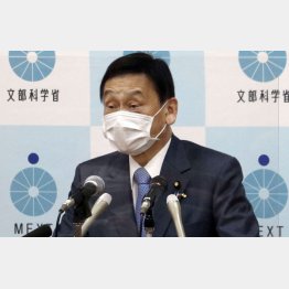 今さら感はあるが…（末松信介文科相）／（Ｃ）共同通信社