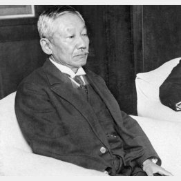 日本の物理学者、長岡半太郎（日本電報通信社撮影）