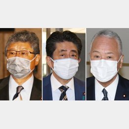 不適切な言動議員は…（左から高木毅、安倍晋三、甘利明の3議員）／（Ｃ）日刊ゲンダイ