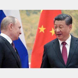 独裁者を止められるのは独裁者だけ（ロシアのプーチン大統領と中国の習近平国家主席）／（Ｃ）共同通信社