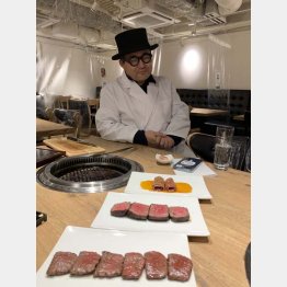 水風船理論、ロールスロース理論で焼いた肉（撮影）滝田誠一郎