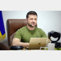 日本でのゼレンスキー大統領演説は議論なく決まった（ウクライナ大統領府提供、ゲッティ＝共同）