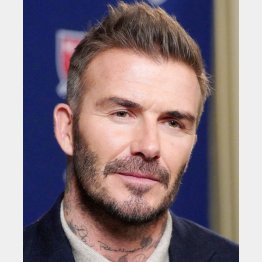 サッカーイングランド代表の元スター選手デビッド・ベッカム（Ｃ）ロイター