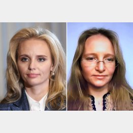 （左から）長女のマリア（C）Sotunik／共同通信イメージズ、次女のカテリーナ（Ｃ）ロイター