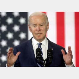 バイデン米大統領は、ロシアのウクライナ侵攻について初めて「ジェノサイド（大量虐殺）」と（Ｃ）ロイター