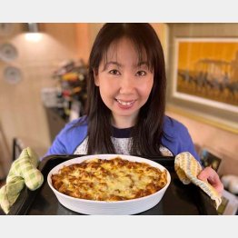 ソースもパスタも手作り（女優の村井麻友美さん）／（提供写真）