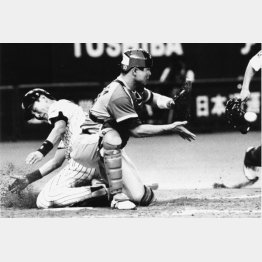 捕手の山下さんはガッツあふれるプレーが身上だった（Ｃ）共同通信社